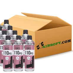 Swiss Arms Green Gas Bottle (Model: Non-Lubricated / 600ml / 110 PSI / Pack of 30)