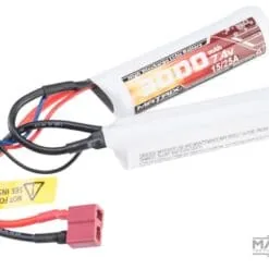 Matrix High Performance 7.4V Butterfly Type Airsoft Li-Ion Battery (Configuration: 3000mAh / 10C / For Deans / T-Plug Connector)