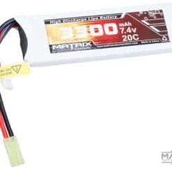 Matrix High Performance 7.4V Brick Type Airsoft LiPo Battery (Configuration: 3300mAh / 20C / Small Tamiya)