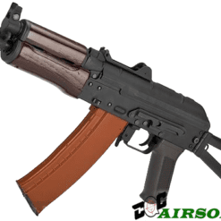 CYMA Standard Stamped Metal AK74U Airsoft AEG Rifle w/ Steel Folding Stock and Wood Furniture