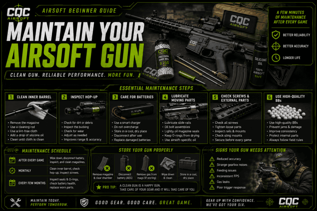 Airsoft maintenance guide for beginners