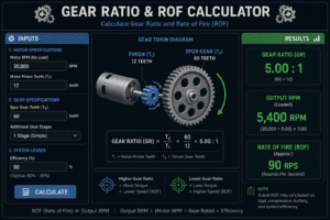 Gear Ratio & ROF Calculator