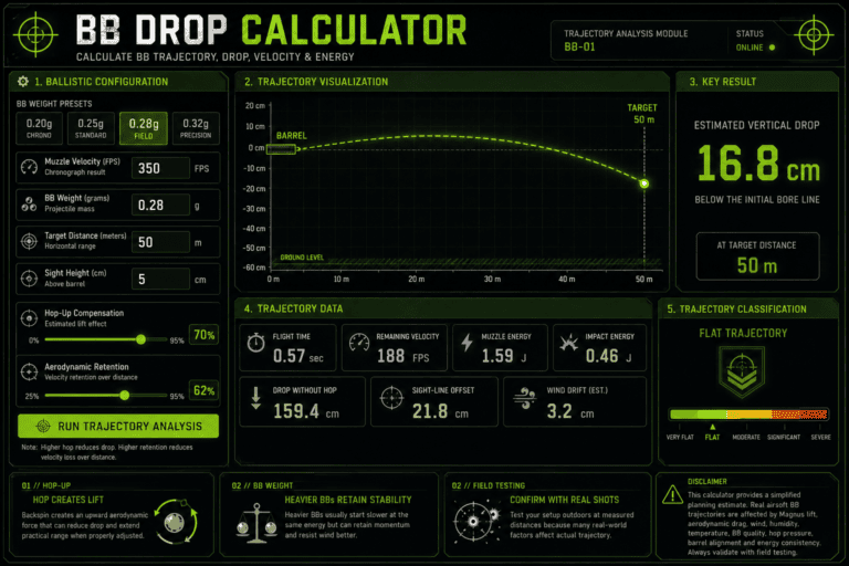 BB Drop Calculator