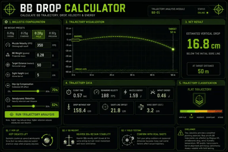 BB Drop Calculator