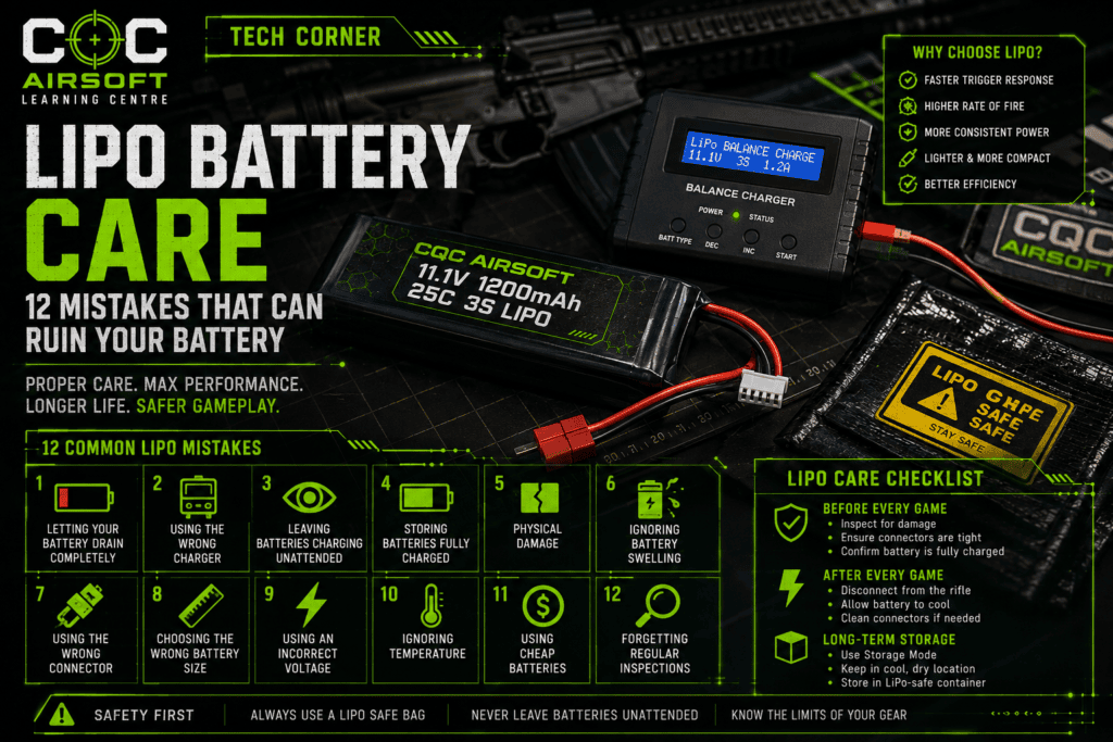LiPo battery care for airsoft players