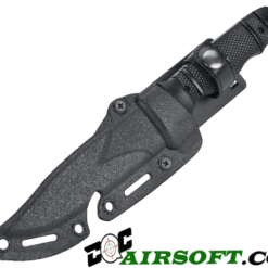 Matrix M37-K Seal Pup Type Rubber Training Knife w/ Hardshell Sheath Airsoft Movie Prop (Color: Black)
