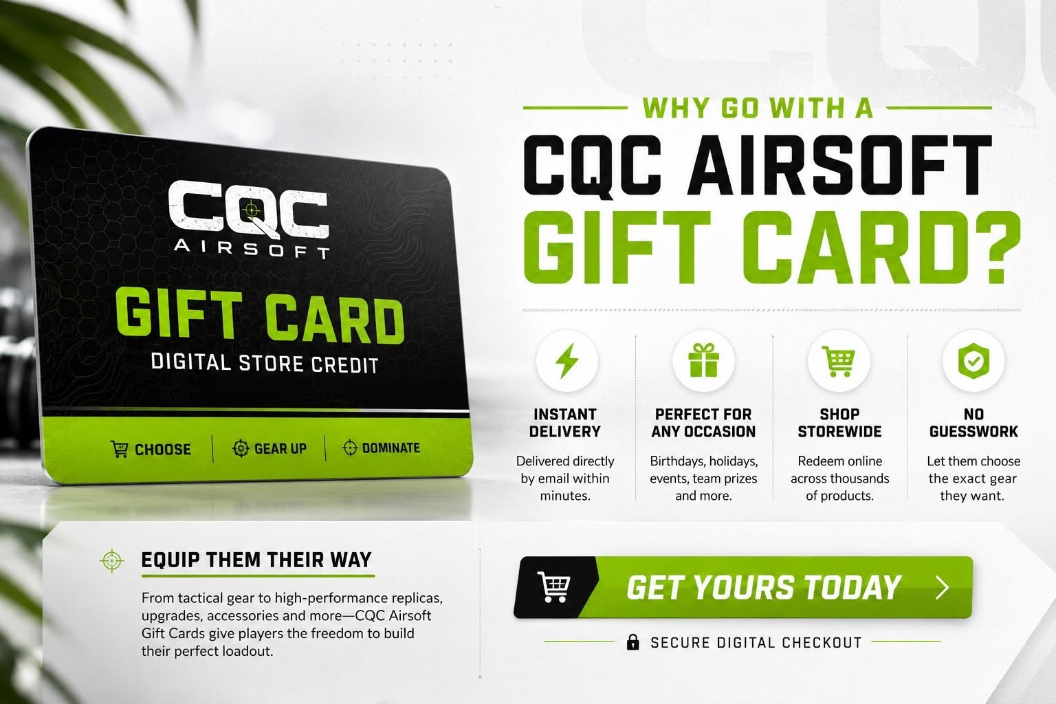 CQC Airsoft tactical digital gift card