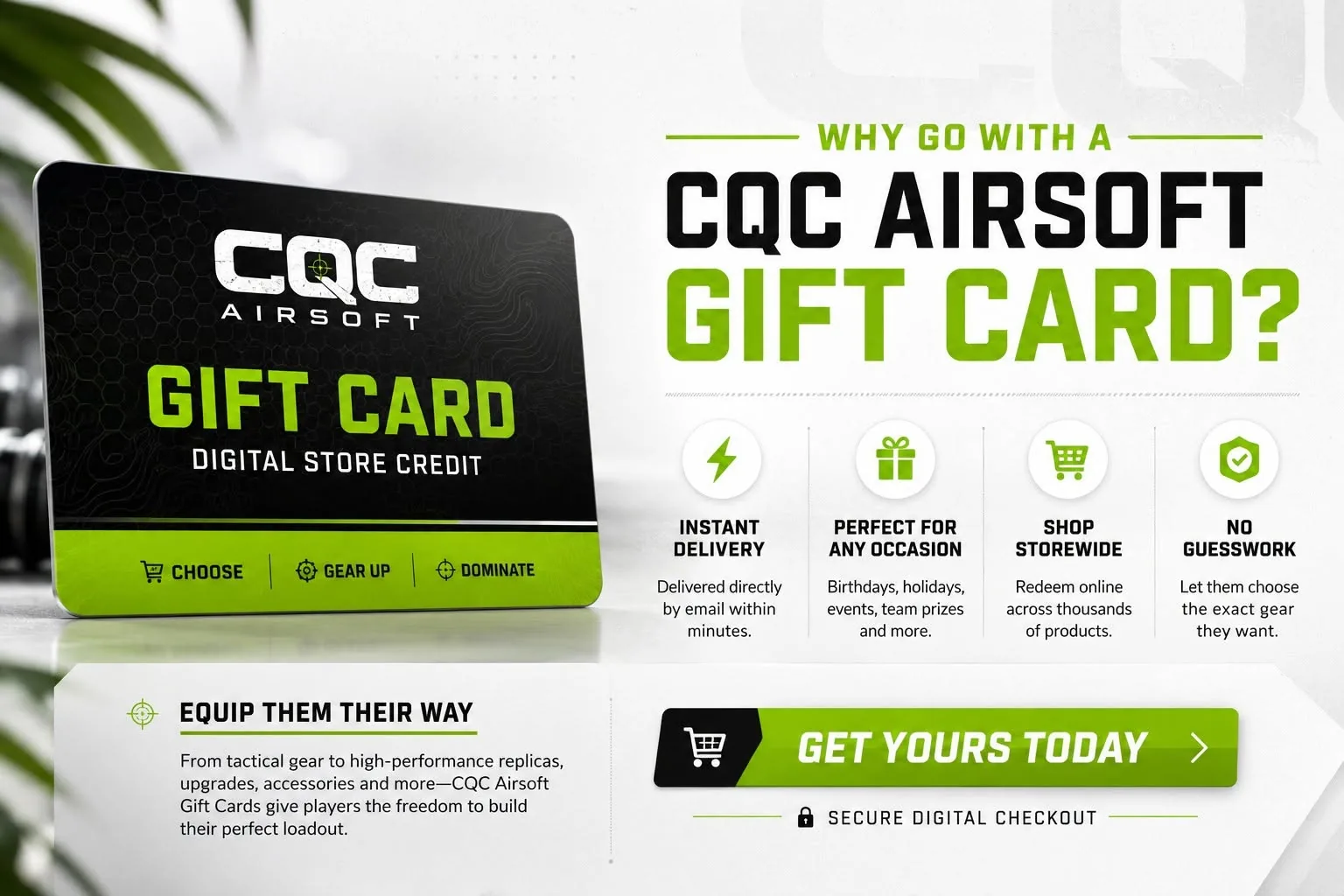 CQC Airsoft tactical digital gift card