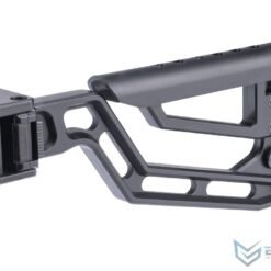 EMG Skeletonized Ambidextrous Folding Stock w/ Adjustable Cheek Riser for Picatinny Rail Mounts (Color: Black)