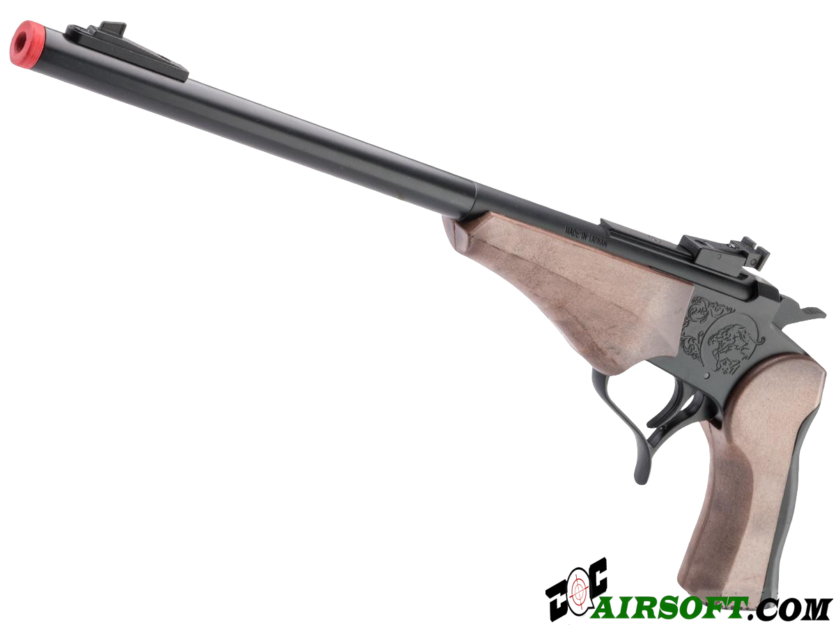 Hwasan Target Non-Blowback Gas Airsoft Pistol (Color: Black / 370mm / Green Gas)