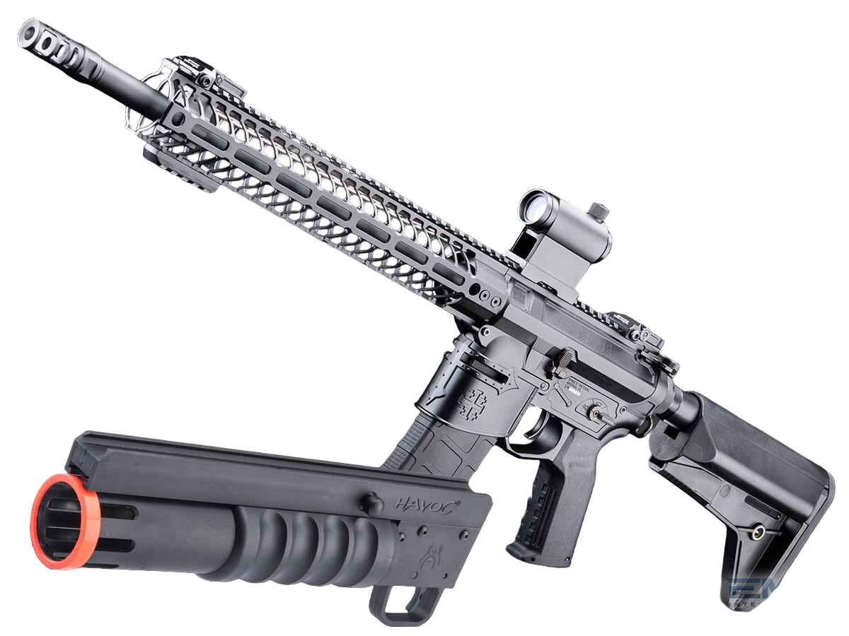 EMG x Spike's Tactical x Rare Breed "Crusader" M4 Airsoft AEG Rifle w/ M-LOK Handguard (Model: 13.2" Carbine / 400 FPS / 12" Grenade Launcher Package)